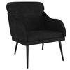 351440 vidaXL Fauteuil Noir 63x76x80 cm Velours