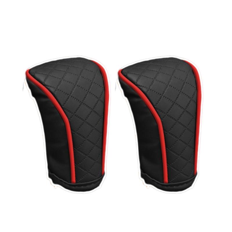 Universele Auto Versnellingspook Beschermhoes Leer Ademend Rundleer Versnellingspook Beschermhoes Koolstofvezel Patroon Auto Interieur