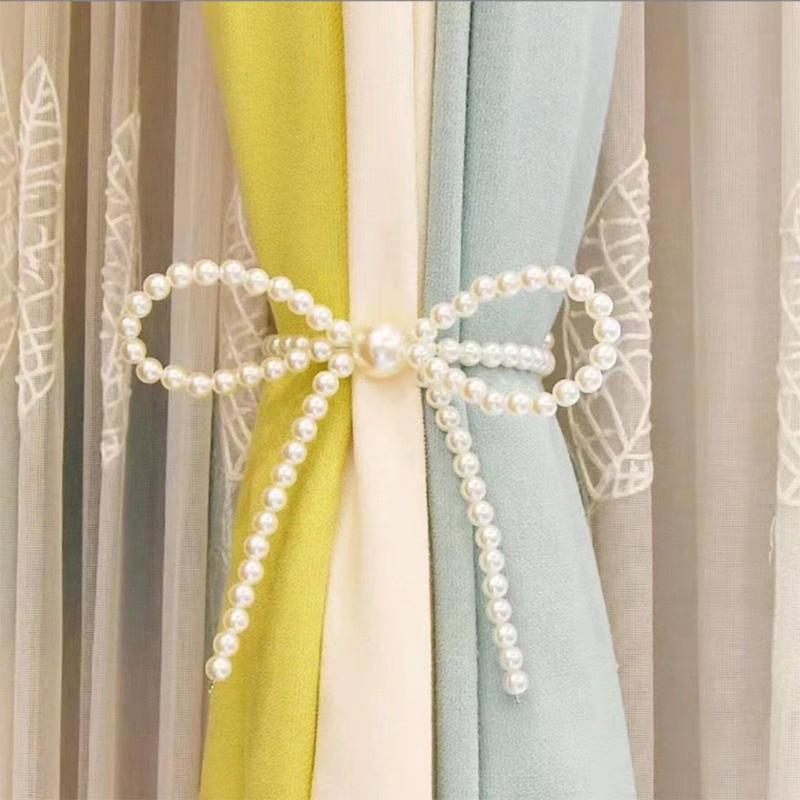 2 шт. Скандинавский Светлый Люкс Жемчужная Шторная Завязка Магнитная Пряжка Светлый Люкс Минималистичный Декоративный Ремешок Французский Ins Universal code
