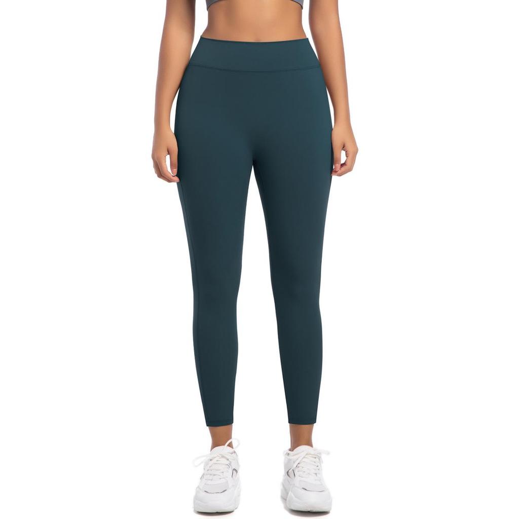 European-American High Waist Elastic Peach Butt Leggings - Quick-Dry Yoga, Running & Fitness Pants with Hip Lifting Button.