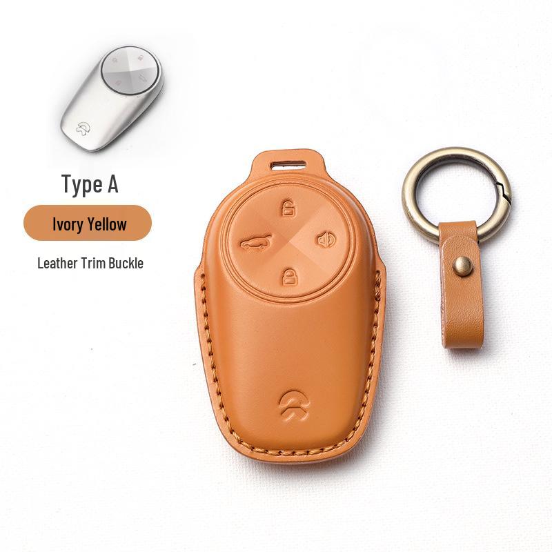 

NIO EC6/ES6/ES8 Genuine Leather Key Case with Cowhide Shell & Buckle OPP Plastic Bag