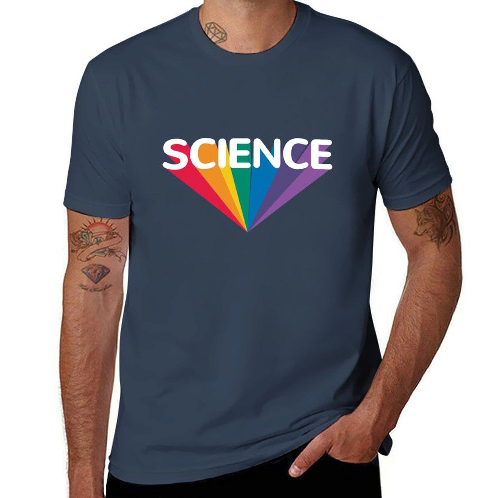 Science Rainbow Tshirt Modern Style Print Tshirt S