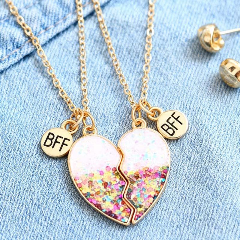 Подруги Дружба Ожерелье, Магнитное Притяжение Сердце Ожерелье, Магнитный Набор Ожерелий, Украшения