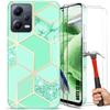 Case - Xiaomi - Redmi Note 12 5G - Slim Protection - 2 Tempered Glasses - Turquoise