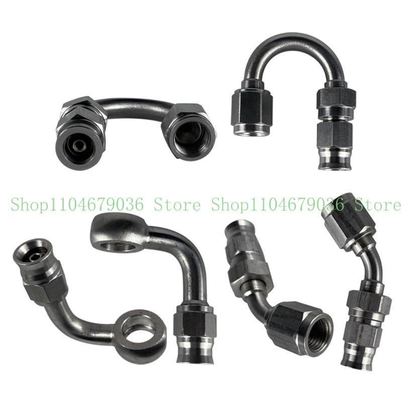 652F Auto Motorcycle Hydraulic Brake Hose Stainless Steel Banjo Fitting Oil Line Fitting Adaptor Universal