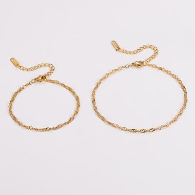 Versatile Korean-Style Water Wave Bracelet/Anklet - Elegant Women's Jewelry