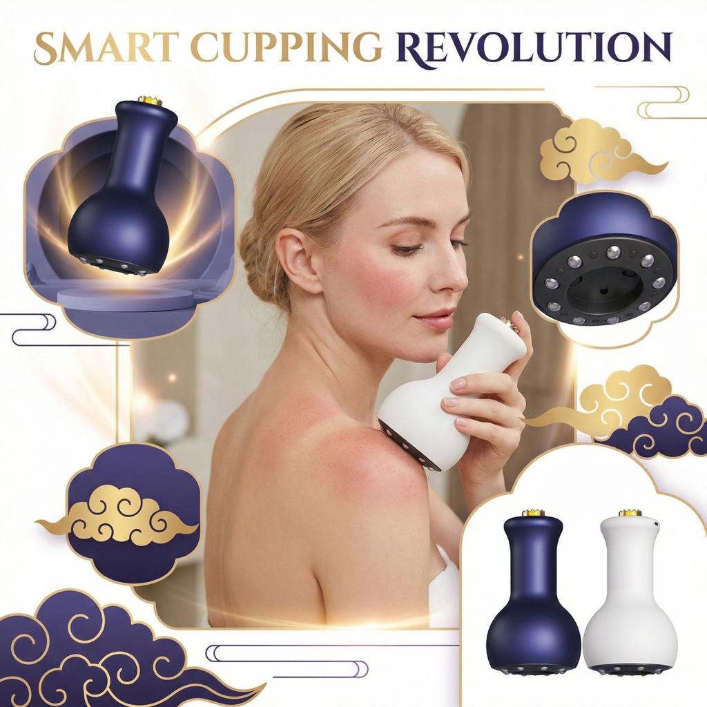 Electric Cupping Machine Home Multi-functional Gua Sha Machine Whole Body Universal Back Health Massager 50ml