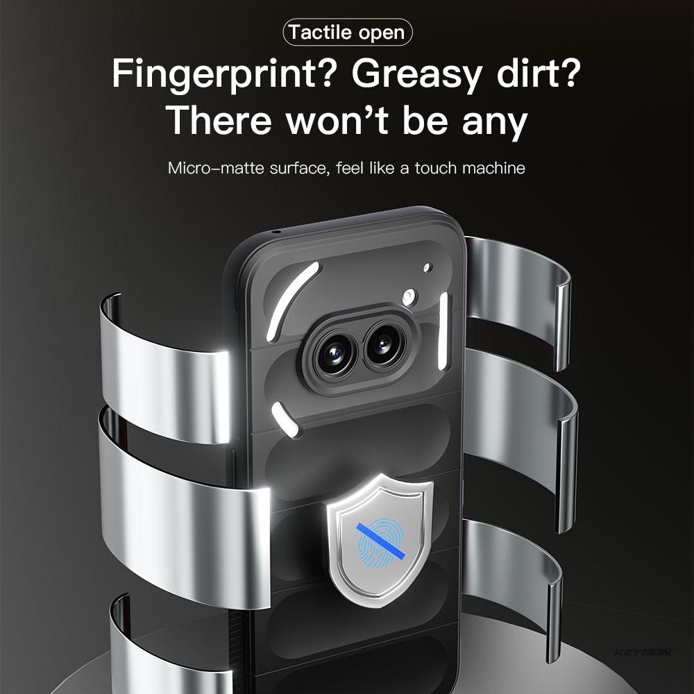 KEYSION Nárazuvzdorné pouzdro pro nic Phone 2A Protiskluzový měkký silikonový zadní kryt telefonu pro Nothing Phone 2A