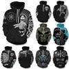 Wikinger-Krieger 3D-Druck Hoodie: Herren Trendiger Pullover Sweatshirt 2025 Edition