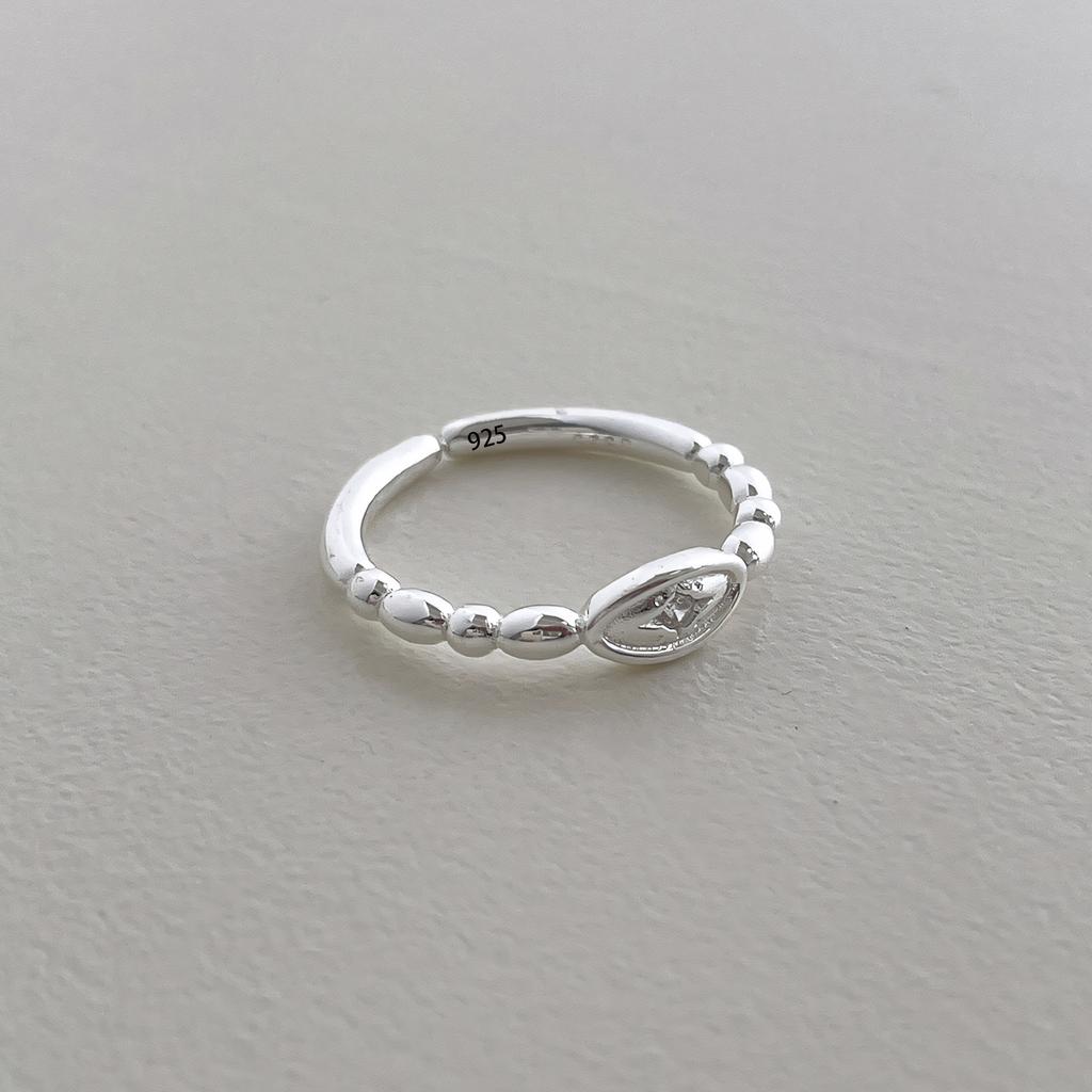 Sam Panda 925 Rings for Women Simple Geometric Handmade Irregular Retro Ring Gold Zircon Allergy For Birthday Gift