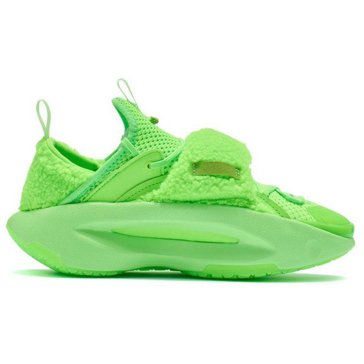 Li Ning Lazy Style Outdoor Sports Non-Slip Wear-Resistant Lightweight Low-Top Running Shoes Women Sneaker Fluorescent-Green AGBR070-4