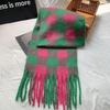 Knitted scarf Thickened warm scarf Women's winter high-end warm scarf Scarf Shawl