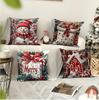 Christmas Atmosphere Pillow Cover Home Sofa Snowman Cushion Cover Holiday Decoration Bedroom