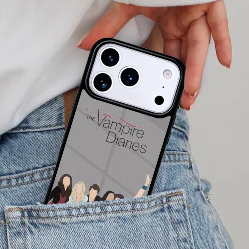 Damon Elena The Vampire Diaries Phone Case for iPhone 16e 15 14 13 12 17 Pro Max Plus Air 17pro Cover Coque