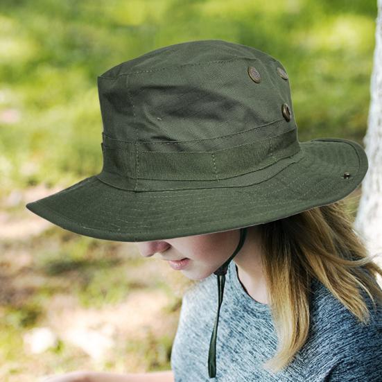 

Fisherman Hat Camouflage Print Men Women Solid Color Basin Style Dome сірий