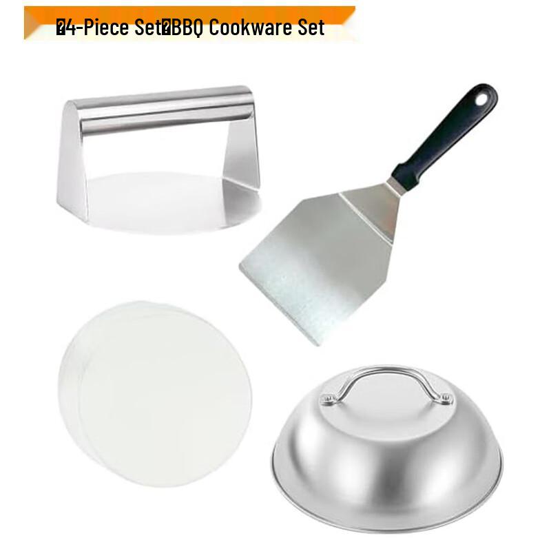 

Zhishi 4-Piece Stainless Steel BBQ Tool Set