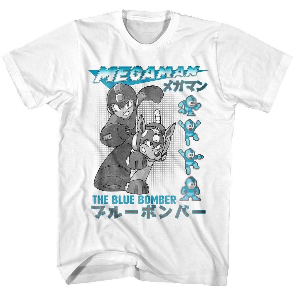 1987 Mega Man Rockman Retro Japanisches Spiel Arcade Herren Schweres Kurzarm-T-Shirt