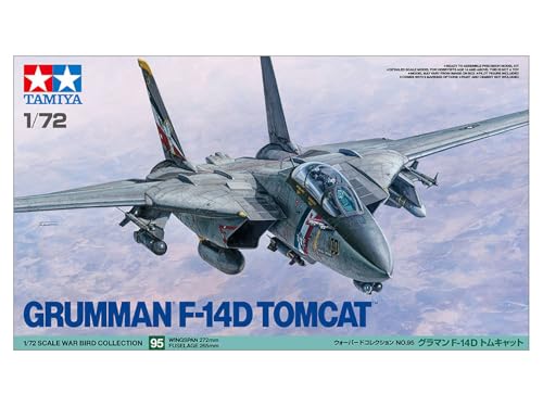 Tamiya 1/72 Warbird Collection No. 95 Grumman F-14D Tomcat Plastic Model Kit 60795 (Airplane)