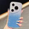 KEYSION Gradient Glitter Jewelled Phone Case for Huawei Pura 70 80 Pro 80 70 Ultra Wavy Border Lens Protector Shockproof Cover