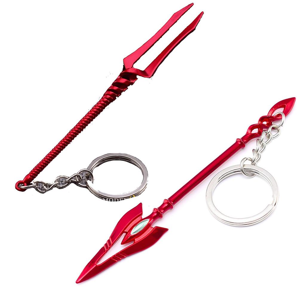 Neon Genesis Evangelion Spear of Longinus and Spear of Gaius Keychain Set of Fan Easy To Key Car Birthday Gift [QQLADY] 2, Alloy, Anime, Movie, Game,