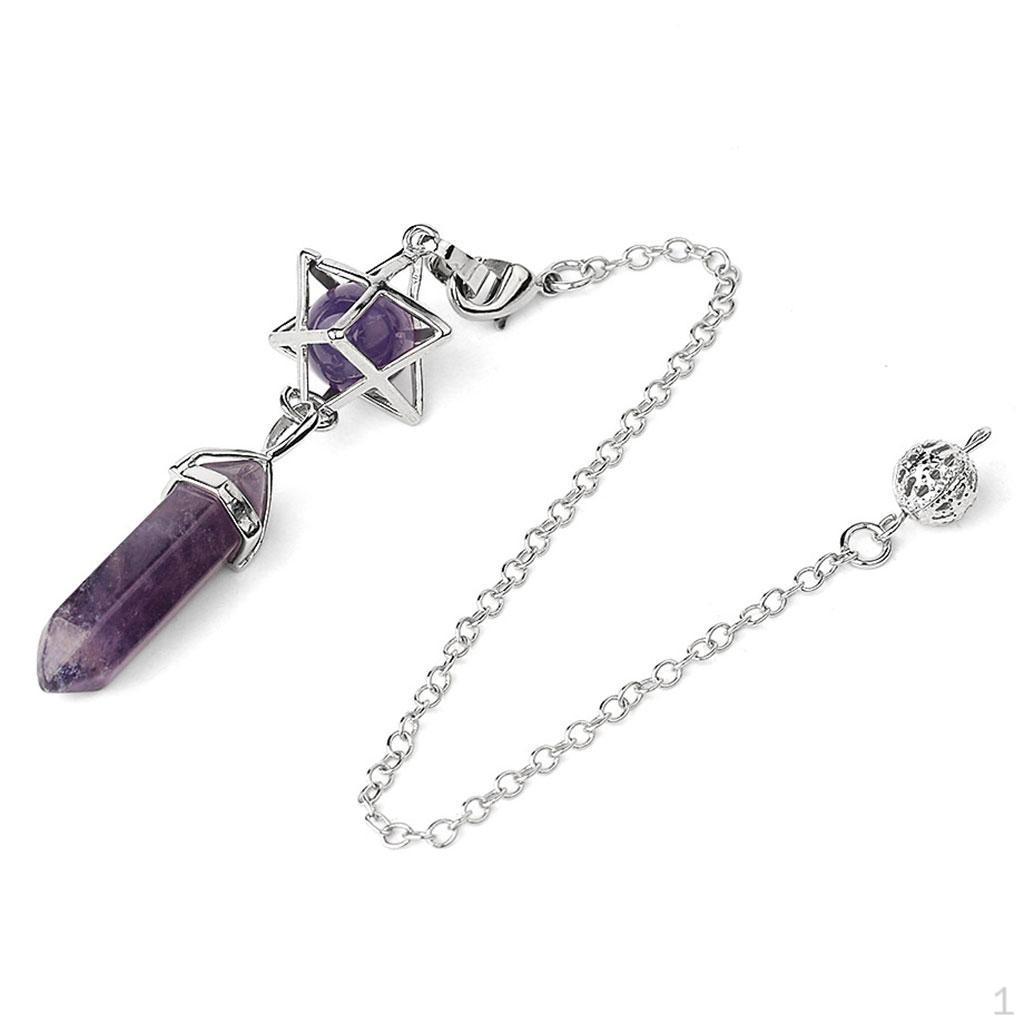 

Crystal Pendant with Good Luck Jewelry Relaxation Meditaion Sacred Gem Day Gift Retro фиолетовый