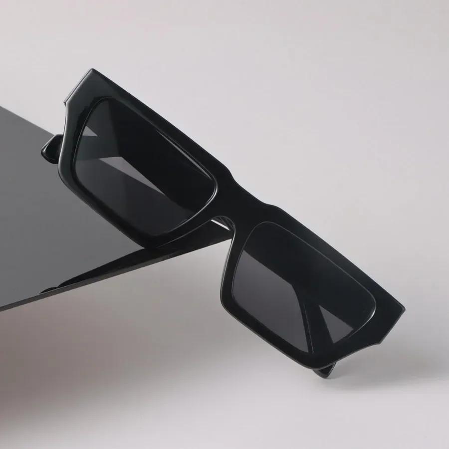 Designové hranaté sluneční brýle Dámské Pánské Retro Černé Sluneční brýle Luxusní Osobnostní Brýle Malý Rám Zrcadlová Značka