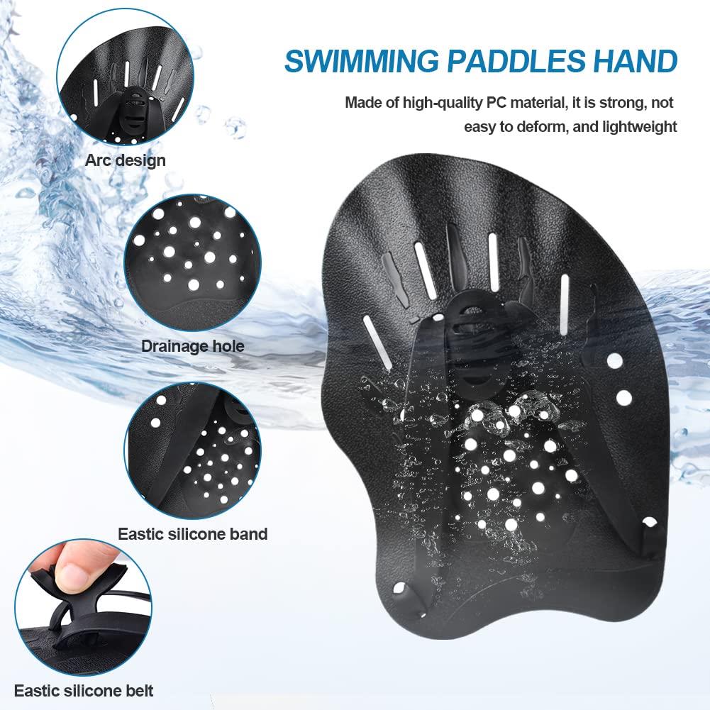 Fins Adult Youth Water Sport Snorkeling Swimming Paddles Adjustable Freestyle Training Tool Hand Webbed Gloves Pad Protectors 4