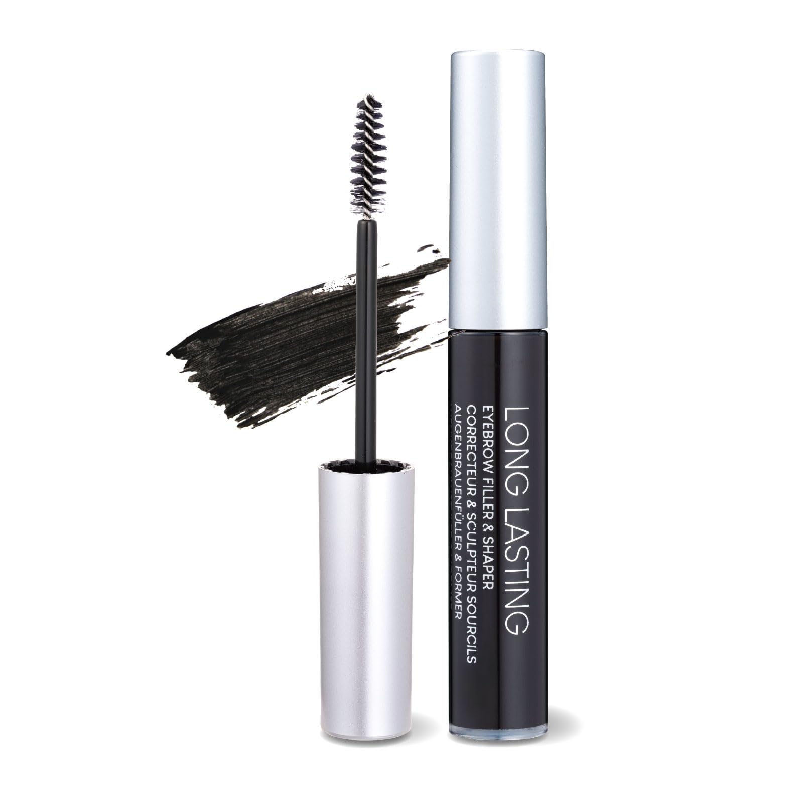 Luxion Hair Color & Eyebrow, Long-lasting Eyebrow Dye, Gray Hair, Eyebrow Color, Eyebrow Mascara, Liquid Eyebrow, Unisex (Black)