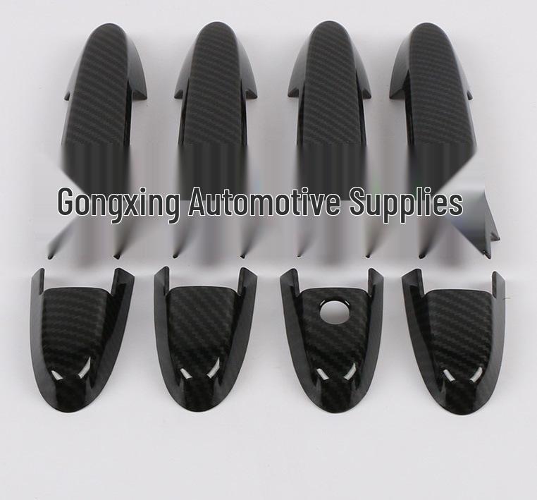Durable Electroplated Bright Black Carbon Fiber Car Door Handles
