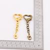 10Pcs Unique Alloy Heart Keyring Pendant Heart Shaped Clasp For Diy Projects
