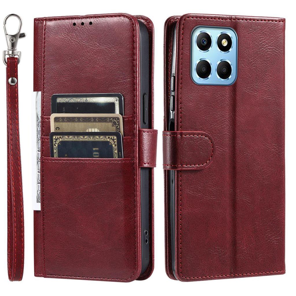 Cover for HONOR X8c,X8b Retro PU Leather Flip Wallet Phone Case Multi Card Slots