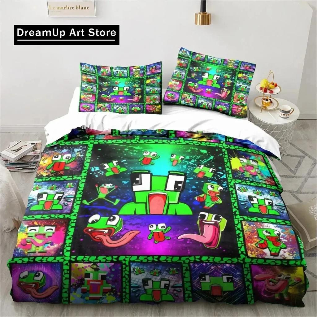 Set de lenjerie de pat amuzant pentru joacă 3D U-Dezgustător pentru Băieți Fete Mărime Twin Queen King Huse de plapumă Huse de pernă Pat băieți Dormitor Adult