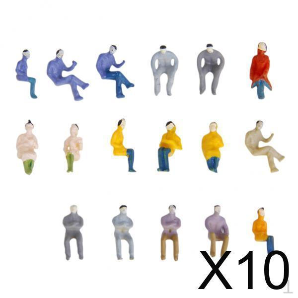 

Раскрашенные сидящие люди Фигурки пассажиров Модель поезда Железная дорога 1:100 ТТ