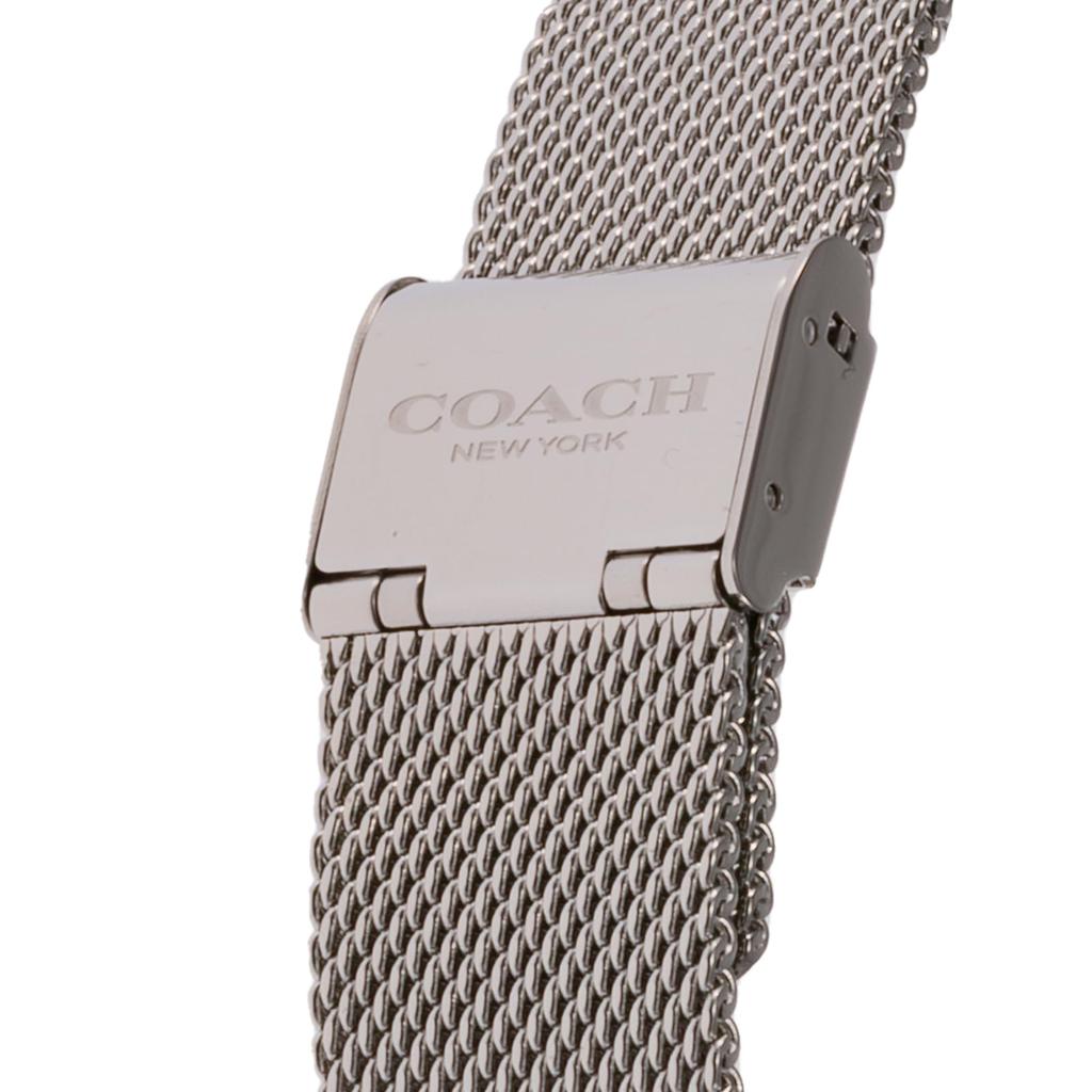 Ceas ELLIOT Oțel inoxidabil Sticlă minerală Cuarț Zilnic Impermeabil 14504207 Argintiu [Coach] Femei [Articol]