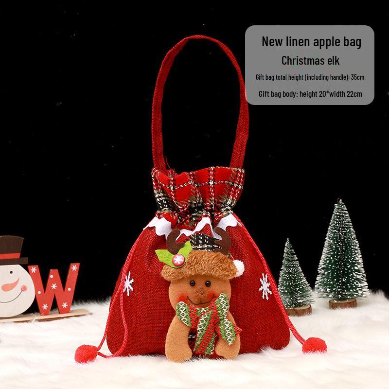 Christmas Eve Apple Candy Gift Tote & Packaging Bag