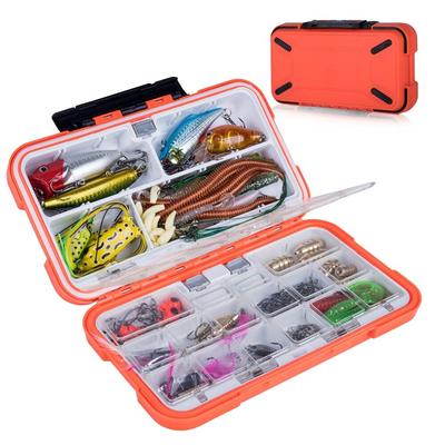 116pcs/set Fishing Tackle Kit Soft Fishing Lure Hook Swivel Leader Line with Box All for Fishing Accessories