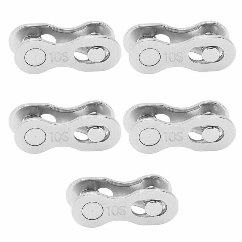 5pcs 1/6/7/8/9/10/11/12 Speed Missing Link Rustproof Steel Quick Release Link Bike Chain Quick Link Bicycle Missing Links