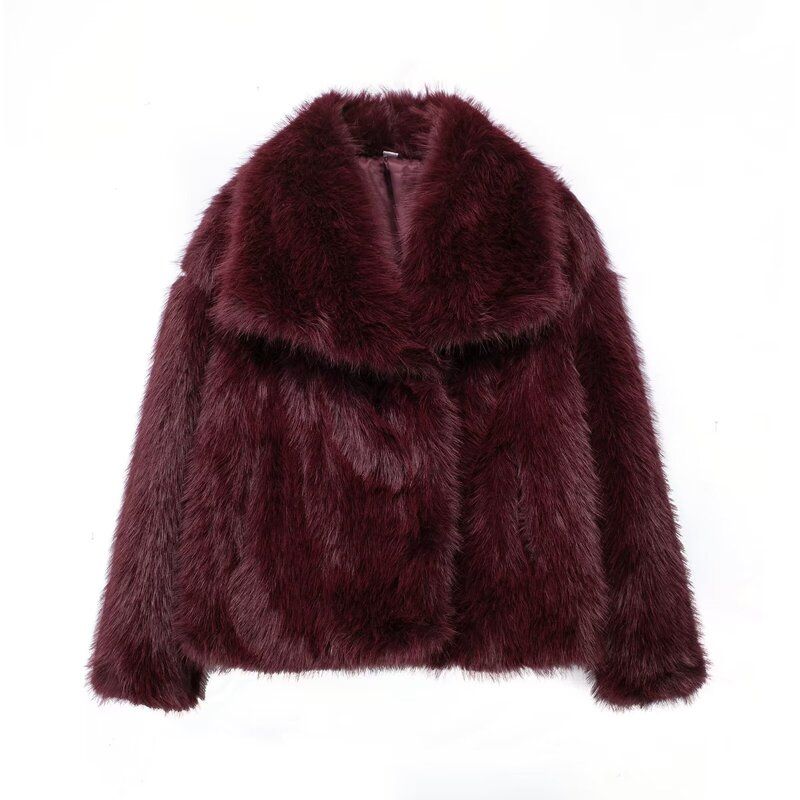 Western Style 2023 Autumn and Winter New Women Clothes Versatile Artificial Fur Effect Short Coat 4360240 712