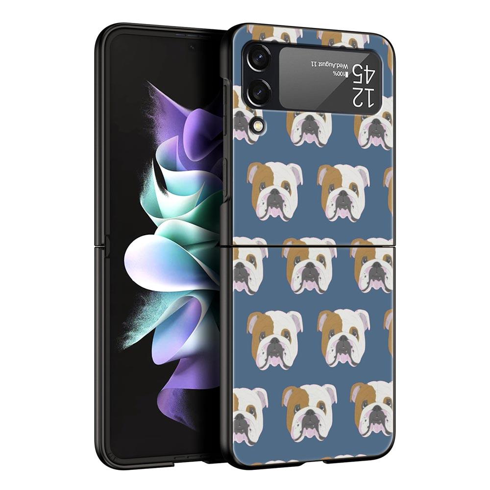 French Bulldog Dog Pet Phone Case For Samsung Galaxy Z Flip3 Flip4 Flip5 Case Shell For Z Flip 3 4 5 6 7 Hard Folding Back Cover