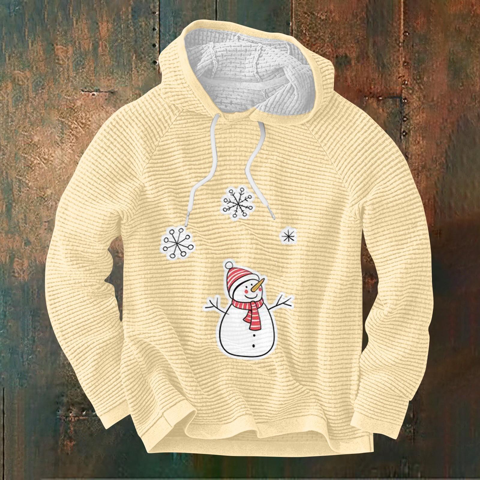 Мужской повседневный и модный свитер с длинными рукавами и капюшоном XL — фото 8