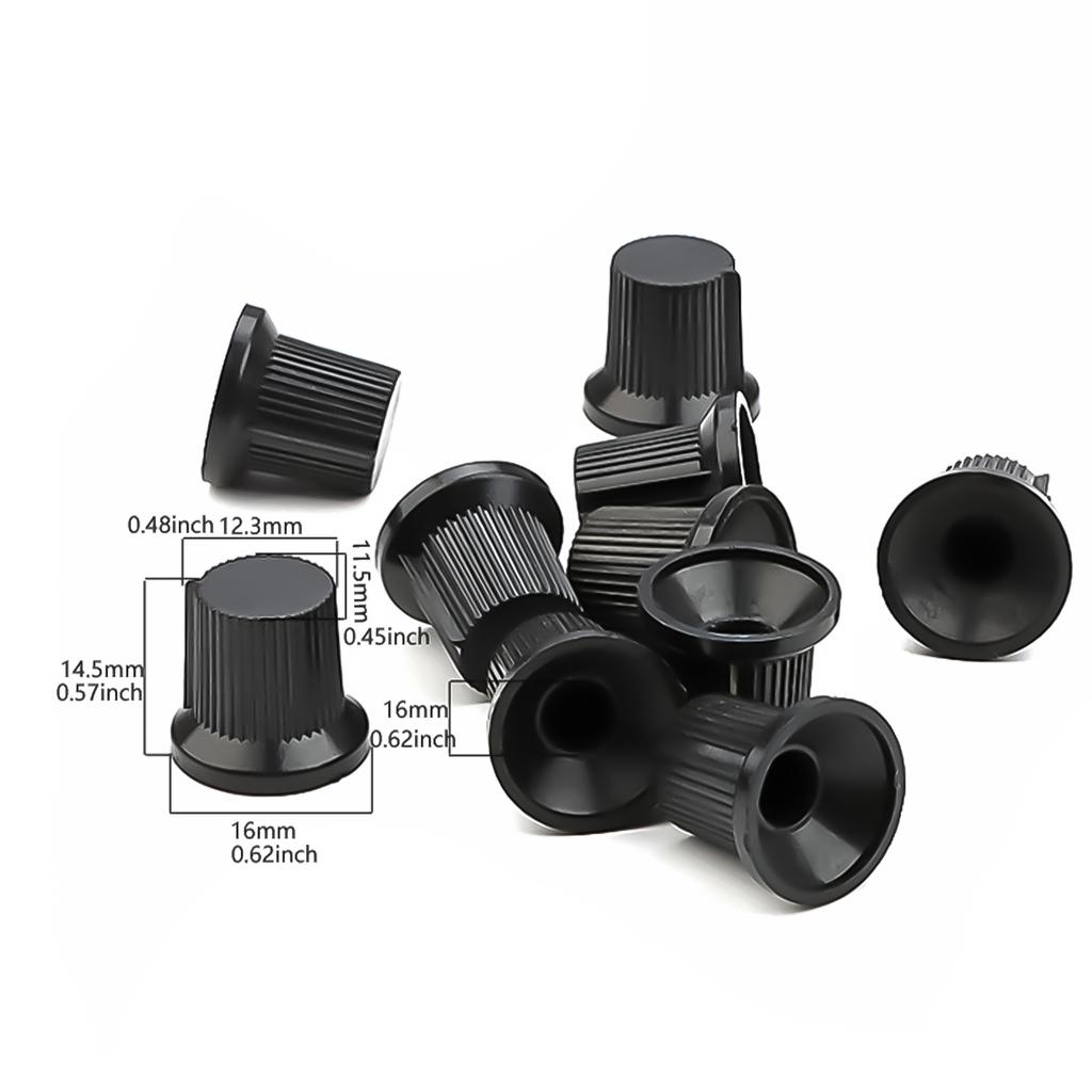 10Pcs Guitar Volumes Control Knob Potentiometer Knobs 6mm Shaft Hole Amplifier Knob for Speaker Effect Pedal Amplifier