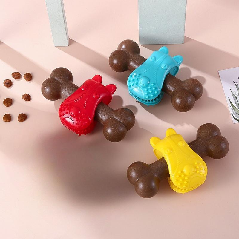 Brinquedos para Cães para Roedores Agressivos Osso para Filhotes Treinador de Roer Calmante Alimentador Lento Estimulação de Roer Interativa Enriquecimento Para