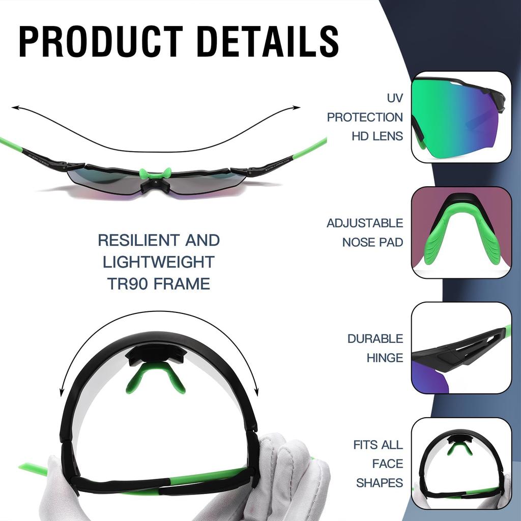 Óculos de Sol Esportivos Polarizados UV400 para Esqui 0038 [DUCO] Masculinos, Proteção, Ciclismo, Baseball, Tênis, Dirigindo, Corrida, Pesca, Golfe, Maratona,