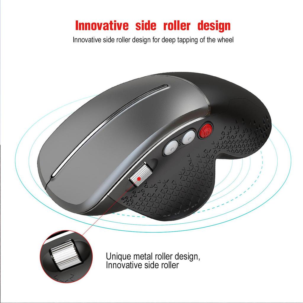 Ergonomic Vertical 2.4G Wireless Mouse with Comfortable Grip