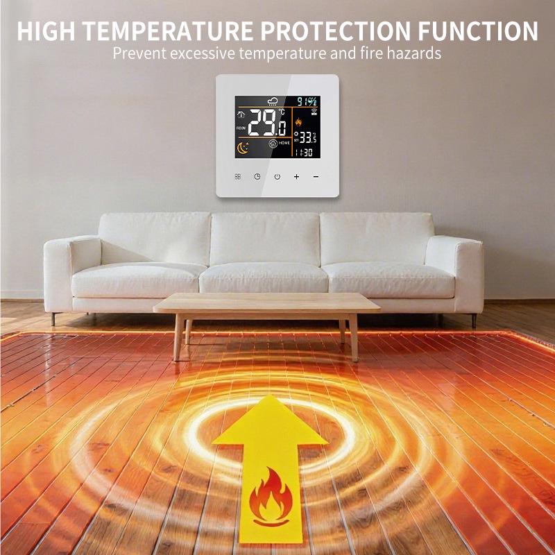 Smart WIFI Color Screen Thermostat for Gas Boilers and Water Underfloor Heating
