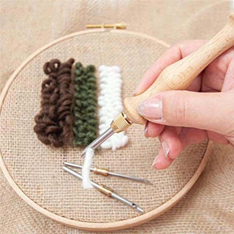 2025 Trend Punch Needle Rug Punch Needle Embroidery Punch Needle Set DIY Craft Needlework Punch Needle For Stitching Applique Go