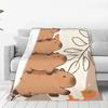 Kawaill Capybara Cartoon Blanket Multiple Sizes Super Soft Cozy  Throw Blankets for Sofa Couch and Bed