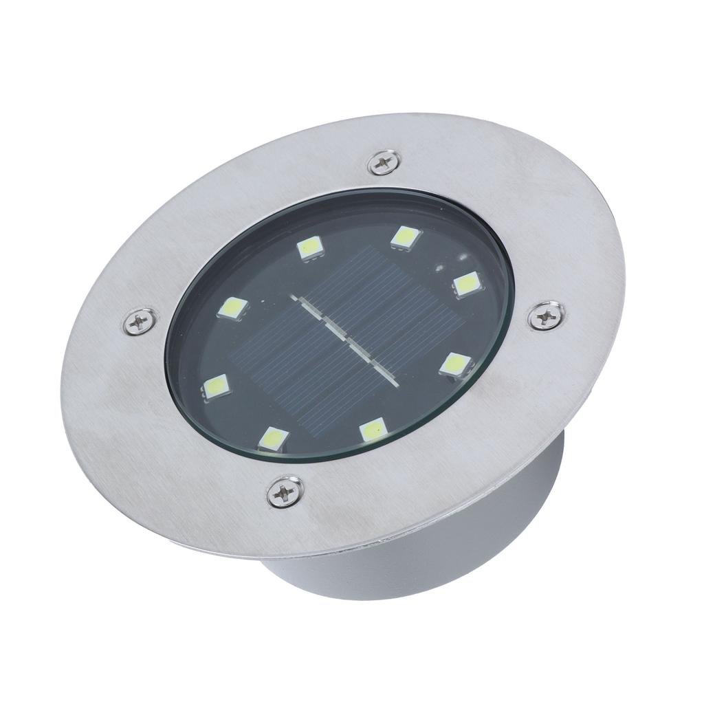 Solar Underground Lights White Light Waterproof Recessed LED Landscape Lamp for Outdoor