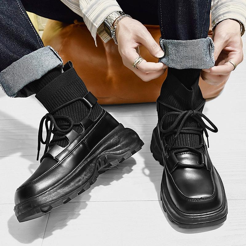 Martin Boots Leather Boots Platform Autumn and Winter New Men's Boots Snow Boots Men's Martin Boots