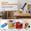 7PCS Nylon Paint Brushes Black Handle Oil Paint Brushes Acrylic Pigment Filling